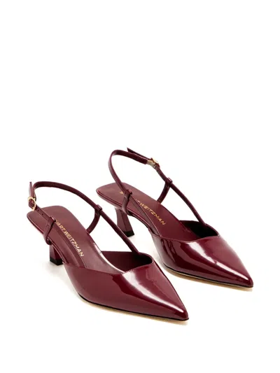 Stuart Weitzman Patent Leather Vinnie Slingback Pumps 50