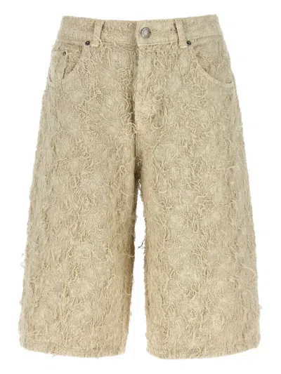Haikure 'becky Fur Denim' Shorts In Brown