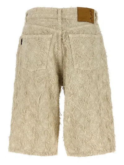 Haikure 'becky Fur Denim' Shorts In Brown