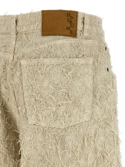 Haikure 'becky Fur Denim' Shorts In Brown