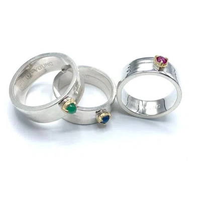 Elliot Young "liquid Metal" Wide Band Claw Ring