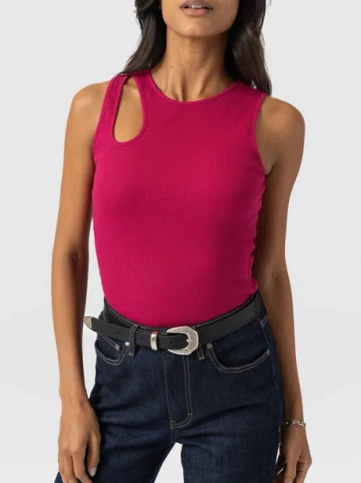 Saint + Sofia Axel Cut Out Vest