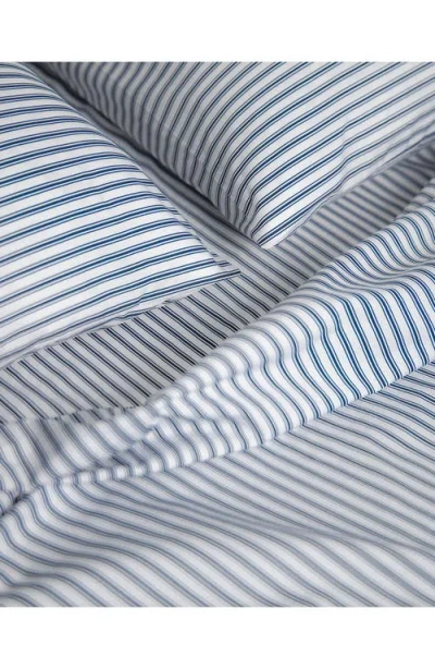 Petite Plume French Ticking Stripes Cotton Percale Sheet Set In Multi