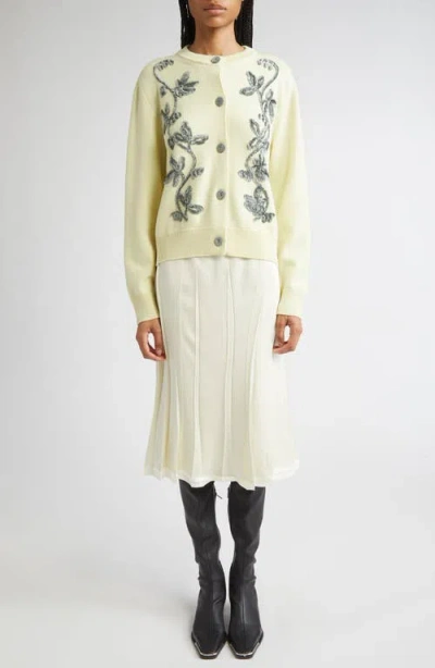 Jil Sander Envers Pleat Detail Raw Hem Satin Skirt In Neutral