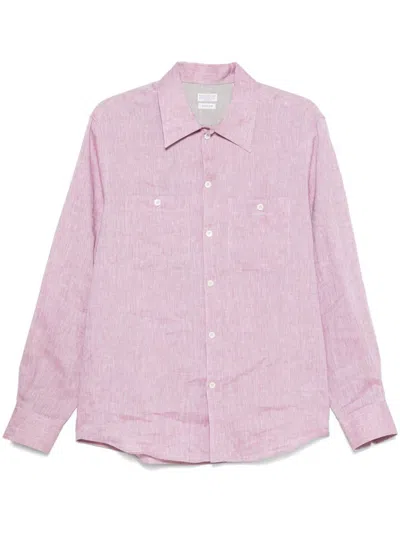 Brunello Cucinelli Shirt With Chest Pockets In Pink