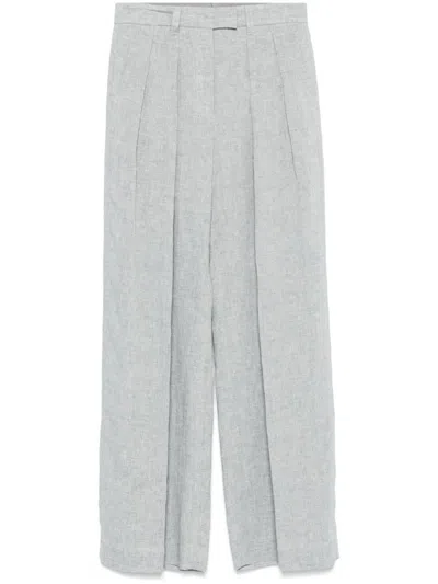 Brunello Cucinelli Linen Wide-leg Trousers
