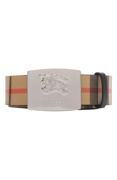 Burberry Reversible Check Square Knight Belt