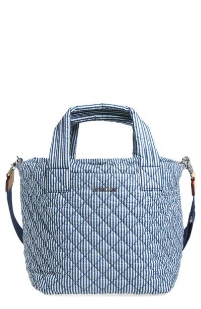 Mz Wallace Small Metro Deluxe Quilted Seersucker Tote