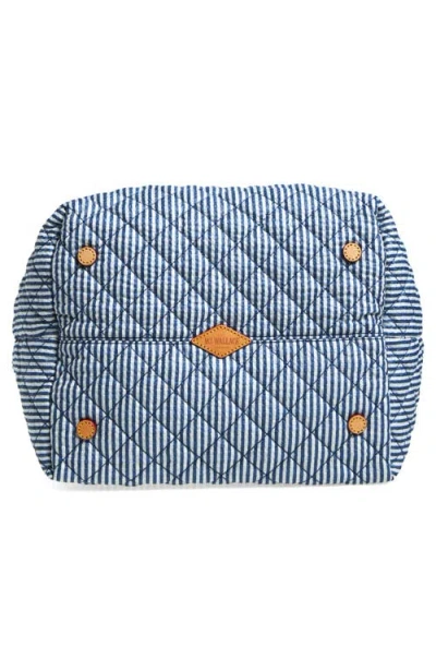 Mz Wallace Small Metro Deluxe Quilted Seersucker Tote