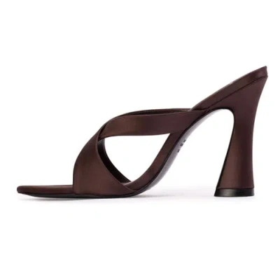 Black Suede Studio Zoey 100 Satin Sandal