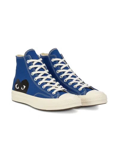 Comme Des Garçons Play X Converse Chuck 70 Heart-logo Hi-top Sneakers In Blue