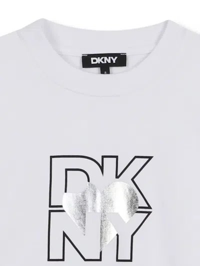 Dkny Logo-print Short-sleeve T-shirt In White