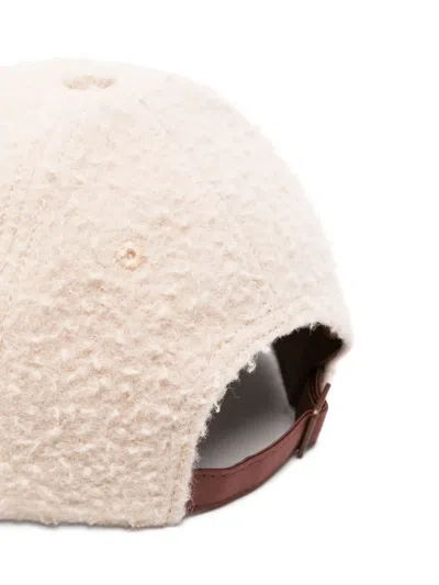 Jw Anderson J. W. Anderson Textured Wool Baseball Cap In Neutral