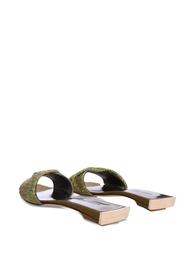 Benedetta Bruzziches Golrarda Embellished Square-toe Slides