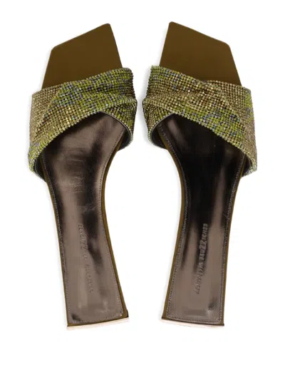 Benedetta Bruzziches Golrarda Embellished Square-toe Slides