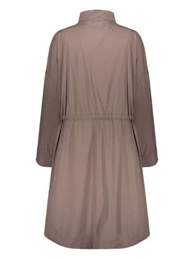 Herno Techno Fabric Jacket In Brown