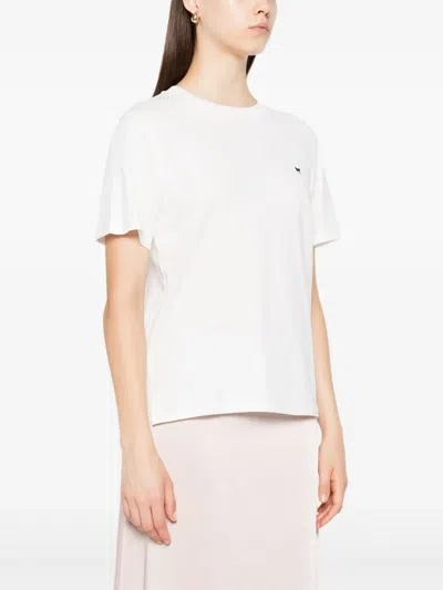 Weekend Max Mara Logo-embroidered Cotton T-shirt In White