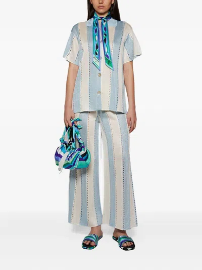Calle Del Mar Cabana Stripes Knit Trousers