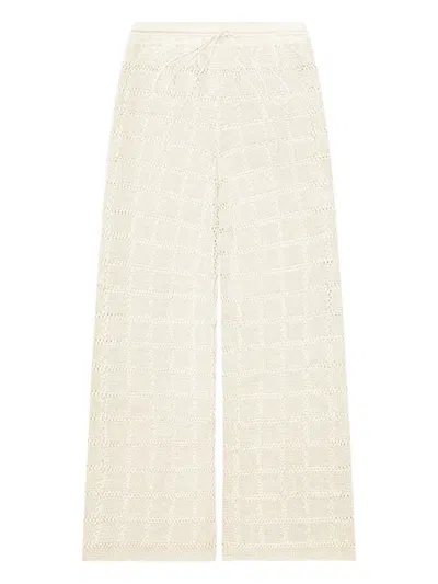 Calle Del Mar Grid-pattern Knit Trousers