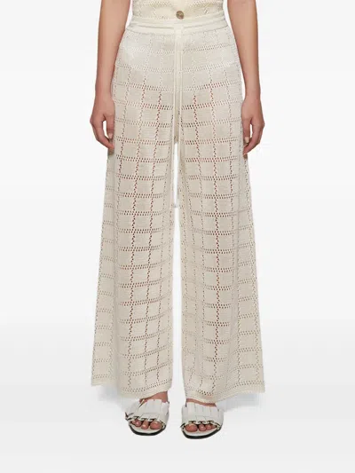 Calle Del Mar Grid-pattern Knit Trousers
