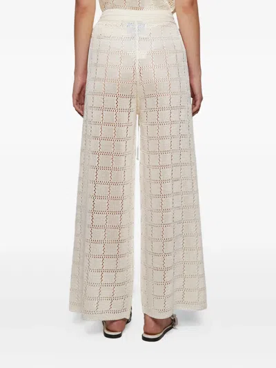 Calle Del Mar Grid-pattern Knit Trousers