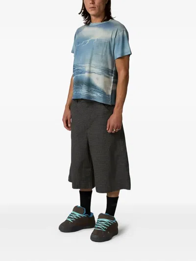 Erl Storm-print Pocket T-shirt In Multi
