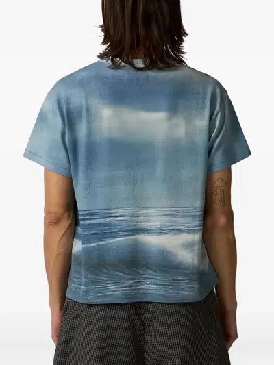 Erl Storm-print Pocket T-shirt In Multi
