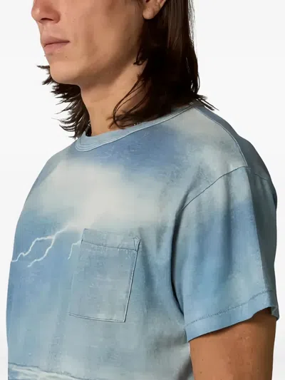 Erl Storm-print Pocket T-shirt In Multi
