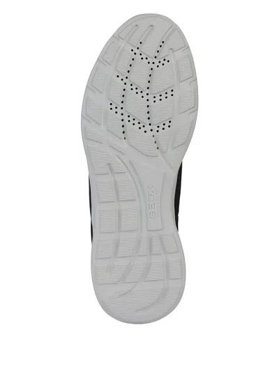 Geox Sanzio Textured Panel Trainers In Black