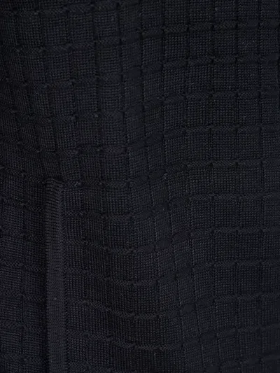 Emporio Armani Grid-pattern Zip-up Cardigan