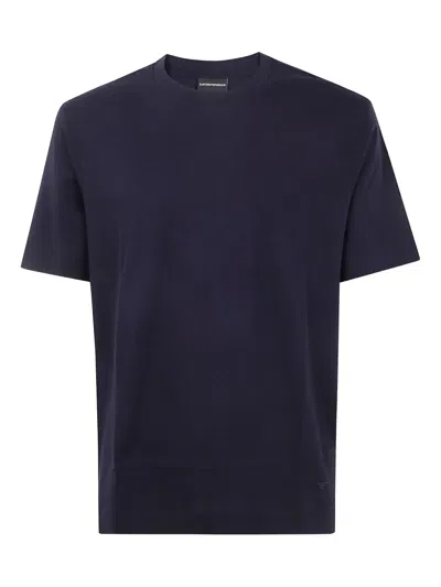 Emporio Armani Basic Crew Neck T-shirt In Blue