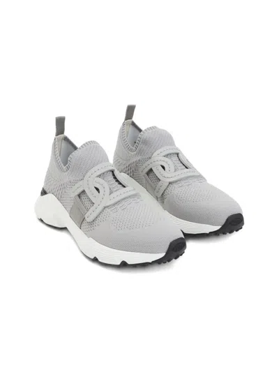 Tod's Grey Knit Sneakers Rubber Sole