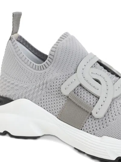 Tod's Grey Knit Sneakers Rubber Sole