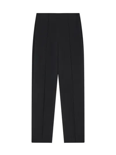 Giorgio Armani Straight-leg Trousers In Viscose Cady In Black
