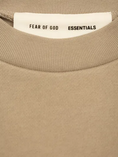 Essentials Embroidered Logo Sweatshirt In Neutral