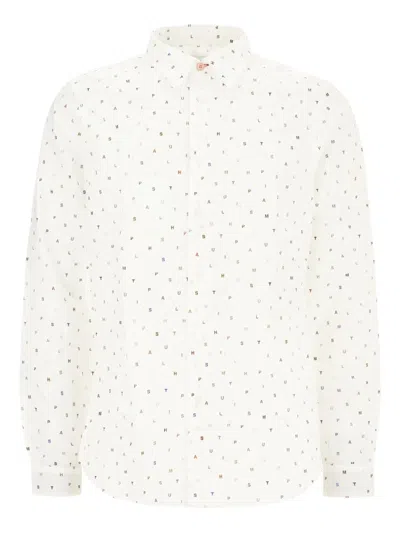 Paul Smith Alphabet Print Button-down Collar Shirt
