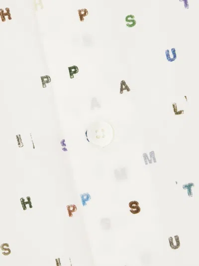 Paul Smith Alphabet Print Button-down Collar Shirt