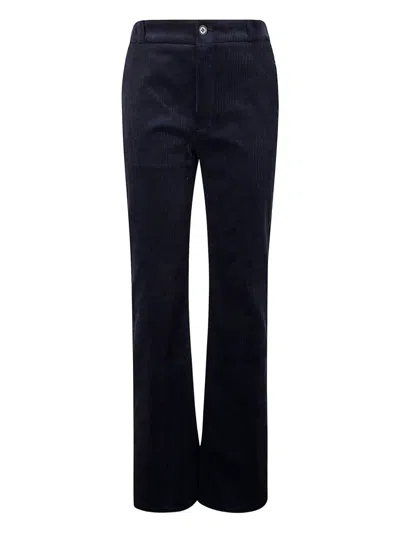 Apc A.p.c. Straight Leg Corduroy Pants In Black