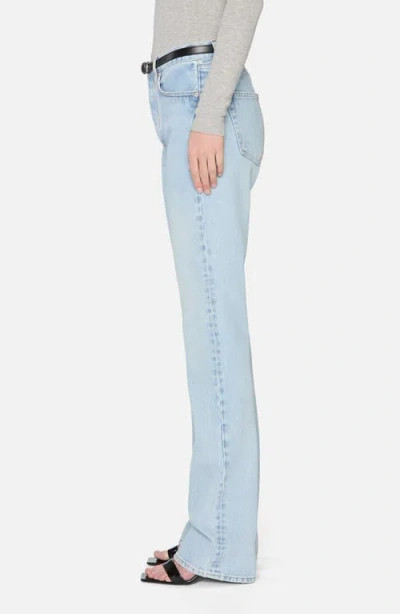 Frame The Vertical High Waist Relaxed Straight Leg Jeans In Blue