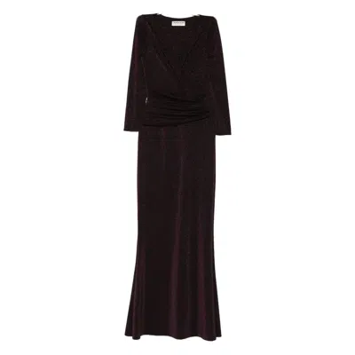 Chiara Boni La Petite Robe Metallic Maxi Dress In Black