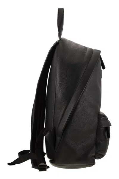 Kiton Deerskin Backpack In Black