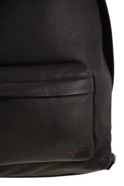 Kiton Deerskin Backpack In Black