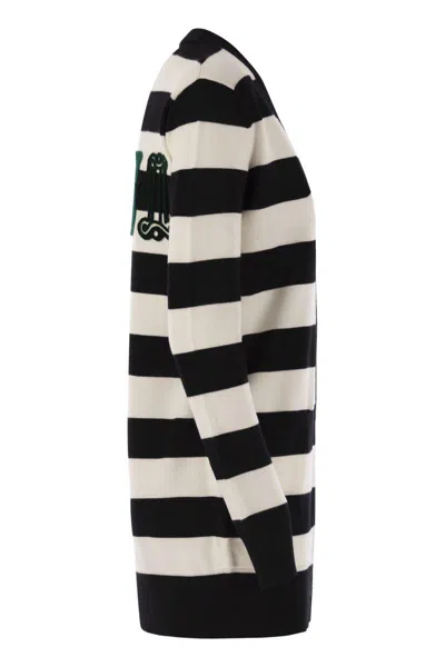 Max Mara Knitwear With Striped Pattern And V-neckline