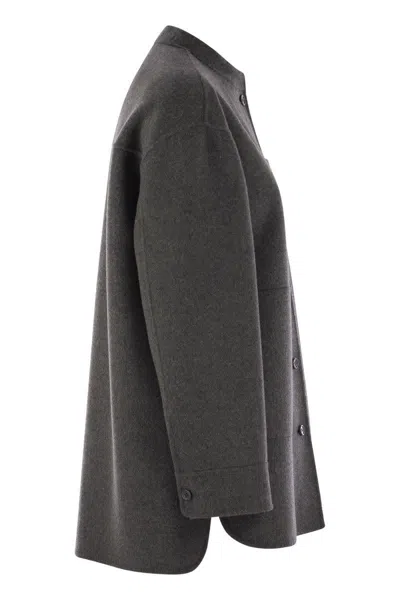 S Max Mara Costanza Virgin Wool Jacket In Gray