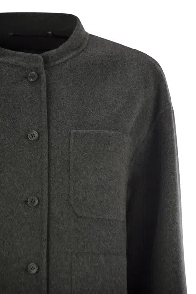 S Max Mara Costanza Virgin Wool Jacket In Gray