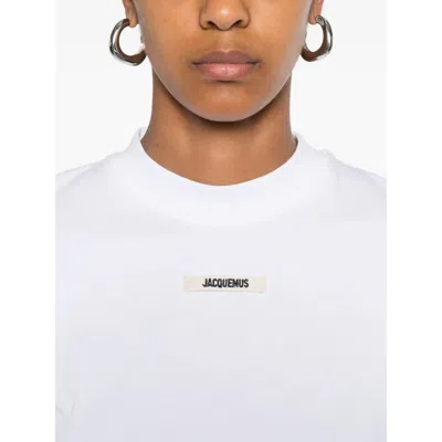 Jacquemus Long-sleeved T-shirt With Applique In White