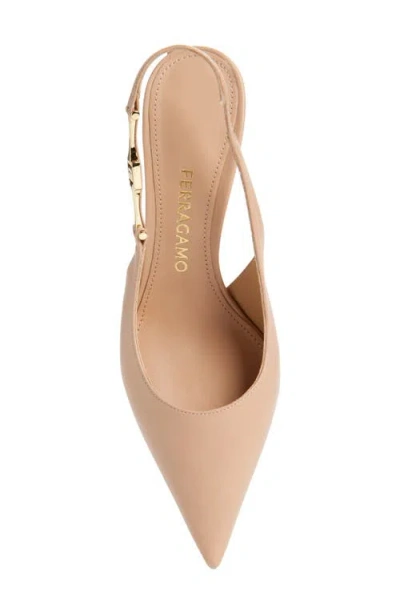 Ferragamo Tally Pointed Toe Slingback Pump