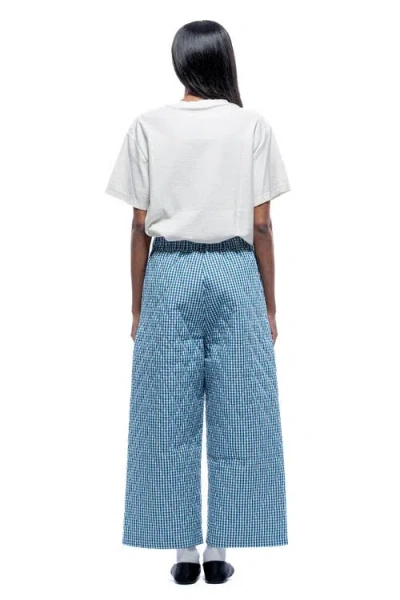 Toit Volant Aretha Quilted Pants In Blue