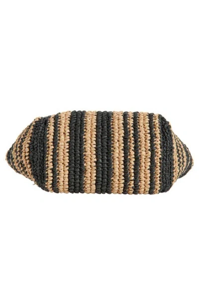 Madewell Mini Black And White Straw Tote Natural Multi