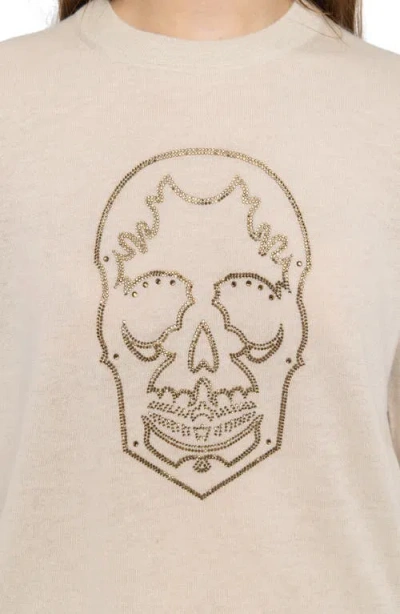 Zadig & Voltaire West Strass Rhinestone Skull Cashmere Sweater